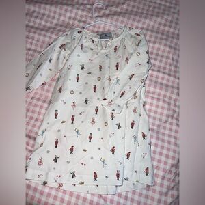 Charming Holiday Print Kids Nightgown